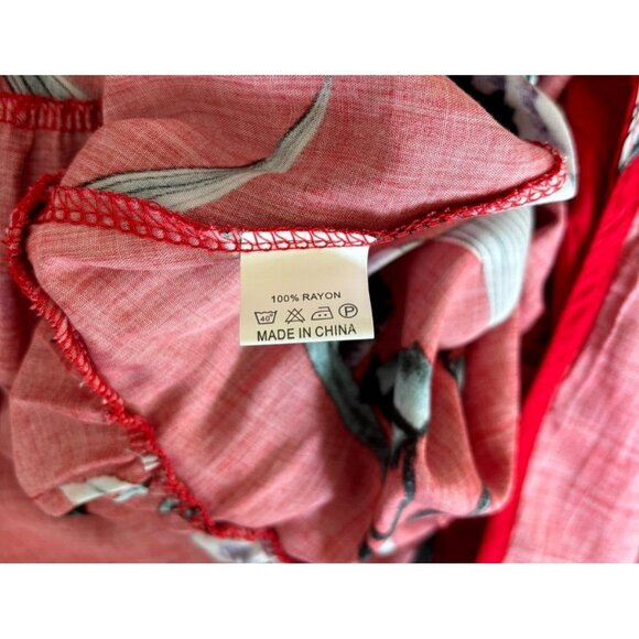 JAASE Maxi Dress Size Small Floral Rayon Smocked Waist Multi Button Down Boho - Picture 10 of 10